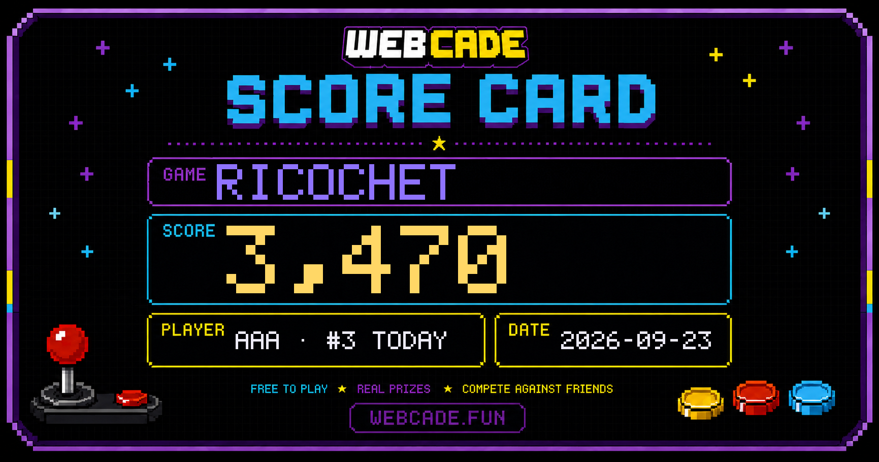 AAA scored 3,470 on RICOCHET
