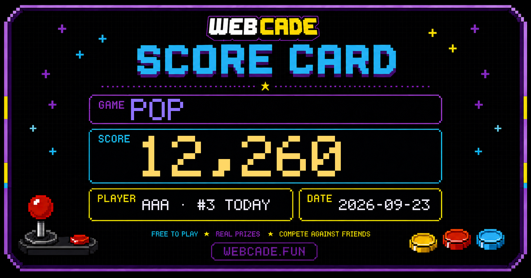 AAA scored 12,260 on POP