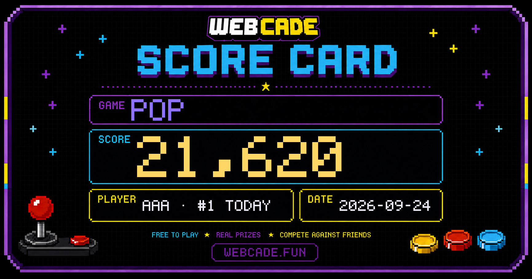 AAA scored 21,620 on POP